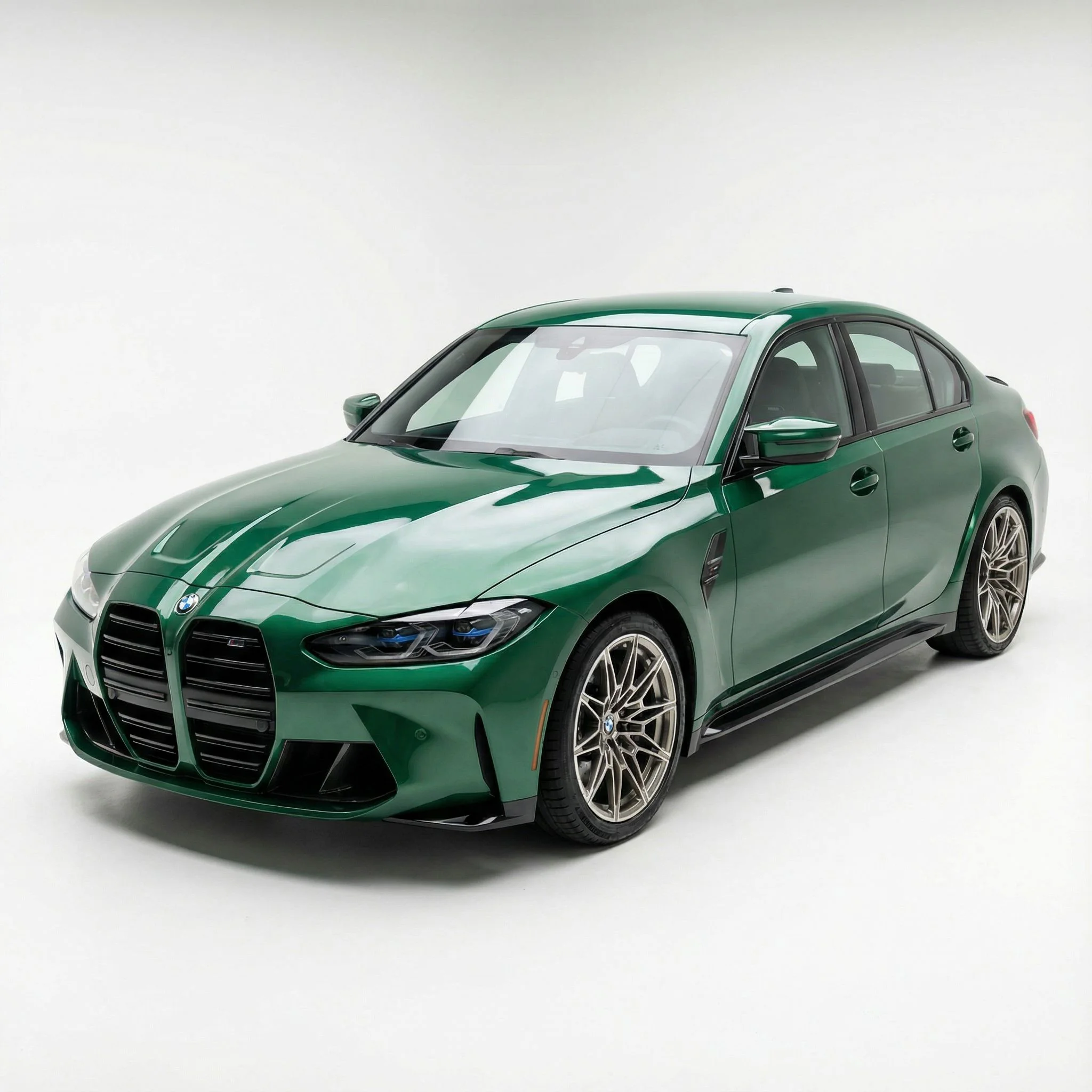 BMW M3 wrapped in british racing green vinyl wrap - preview british racing green car wrap color
